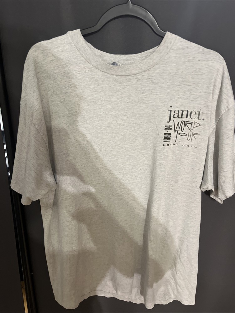 1993-94 Janet Jackson World Tour Grey Tee Size XL. Rare