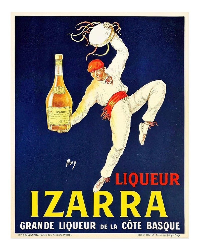 Vintage Izarra Liqueur Poster Wall Art - Retro Decor Premium Quality