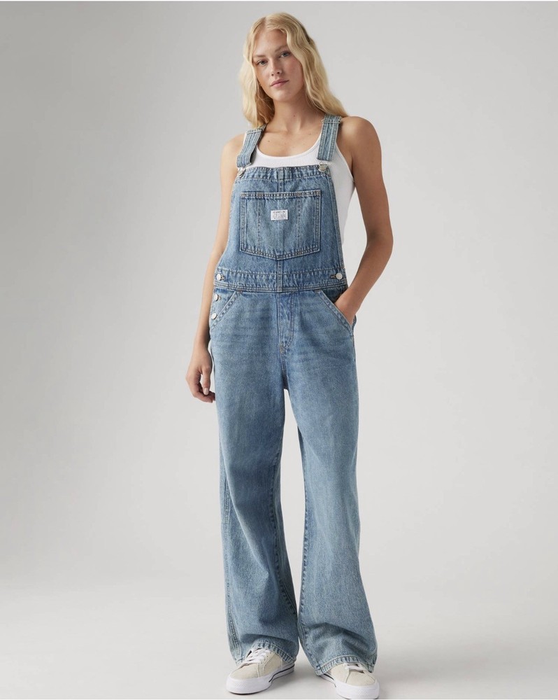 Levi's Premium Womens Baggy Overalls Size XL - Lasting Imprint NWT