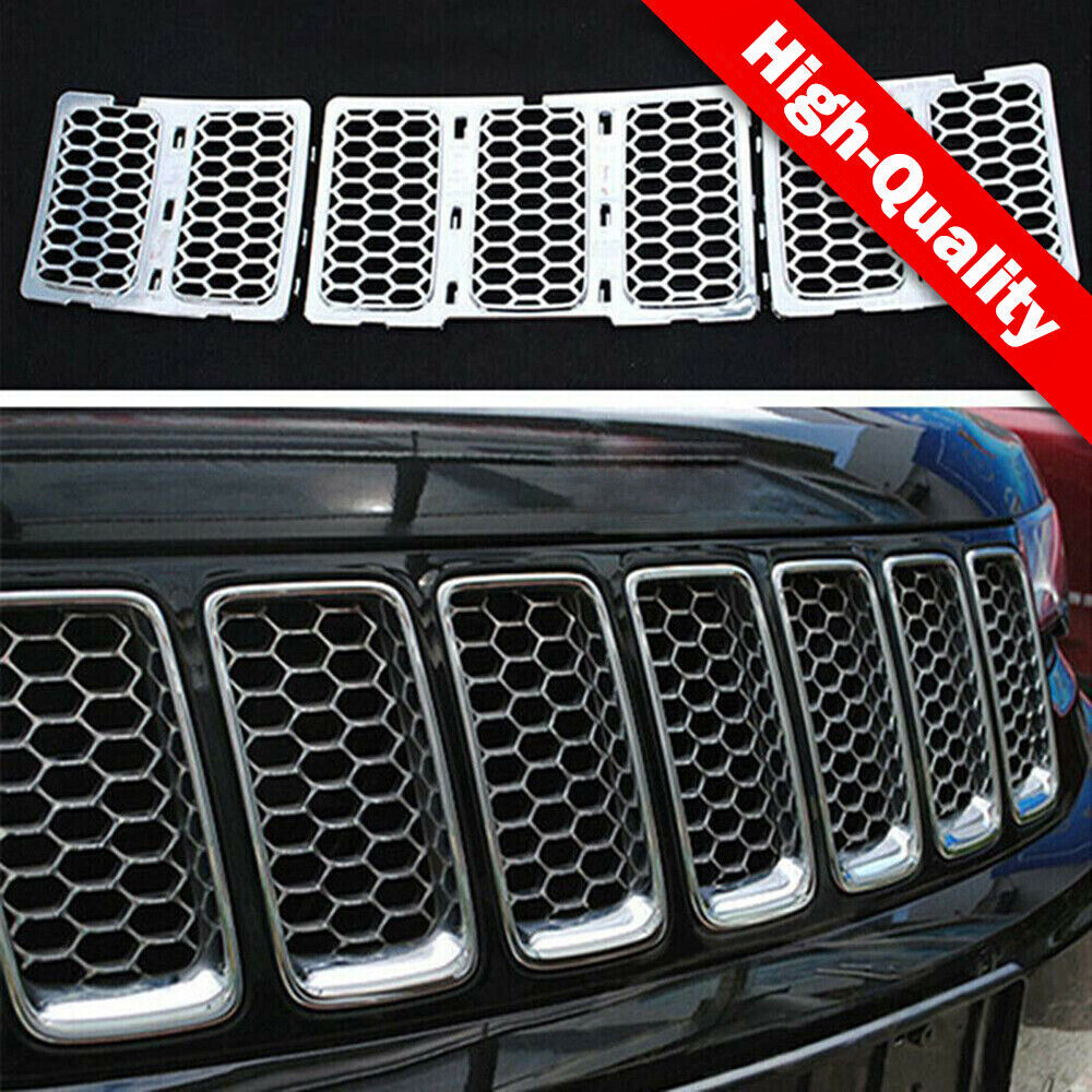 Chrome Front Grill Mesh Grille Insert Kit for Jeep Grand Cherokee 2014-2016 US