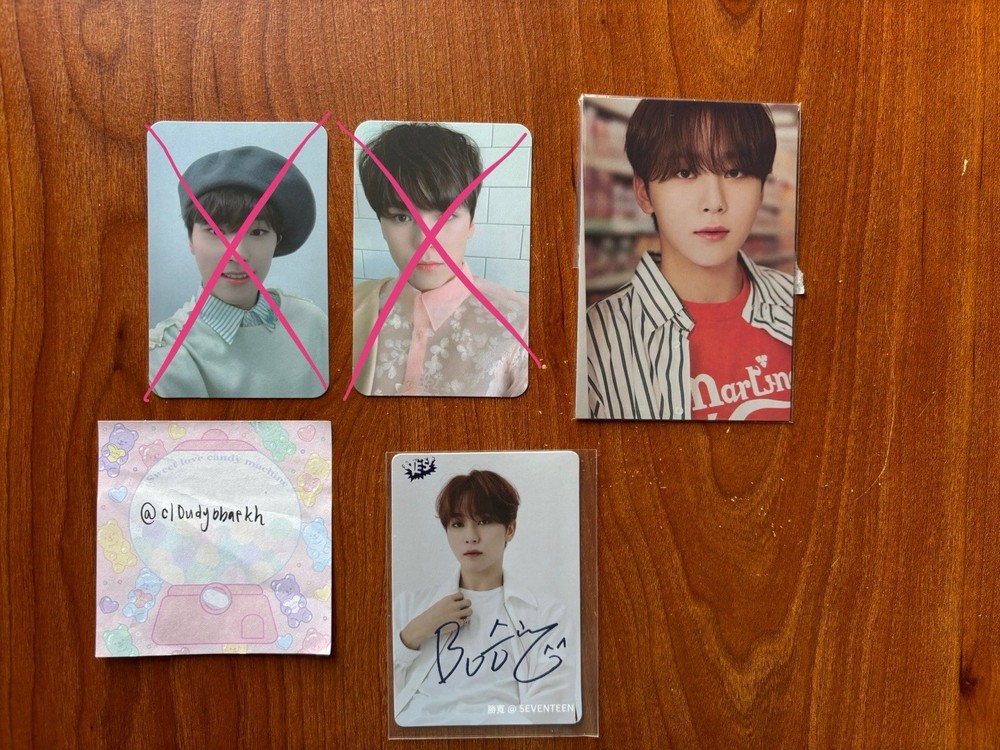 Random Official Boo Seungkwan (SEVENTEEN) Photo cards (SOLD ALL TOGETHER)