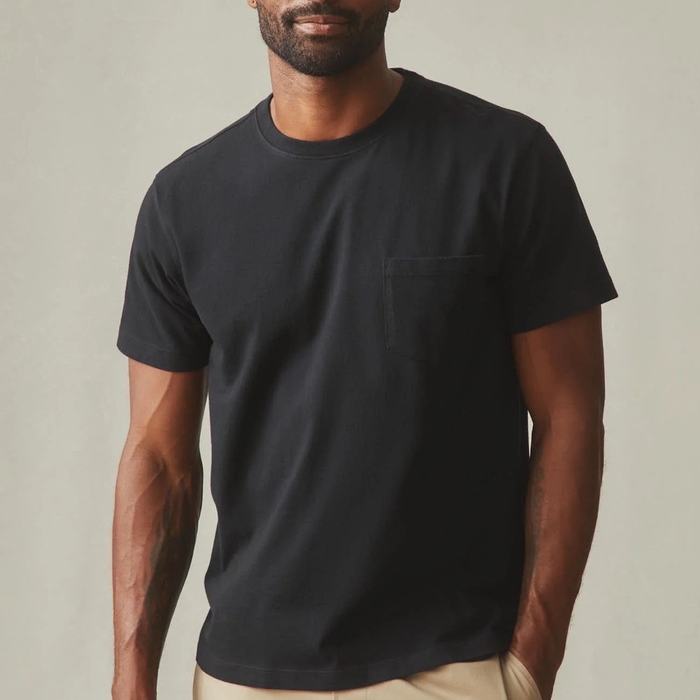American Giant Men's Pocket Tee Black Size XL Made In USA