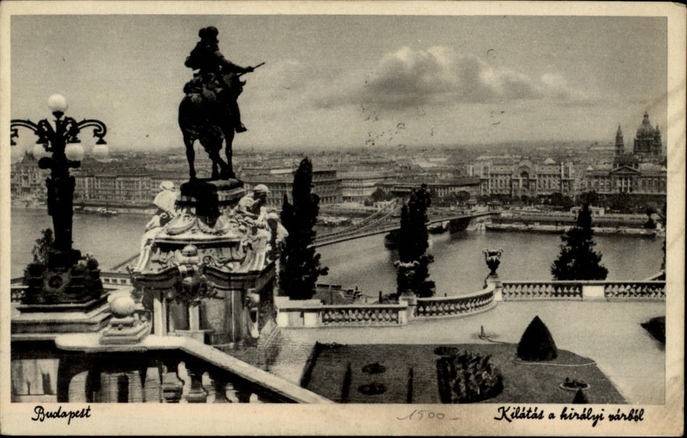 Royal Castle Budapest Hungary view vintage postcard s465