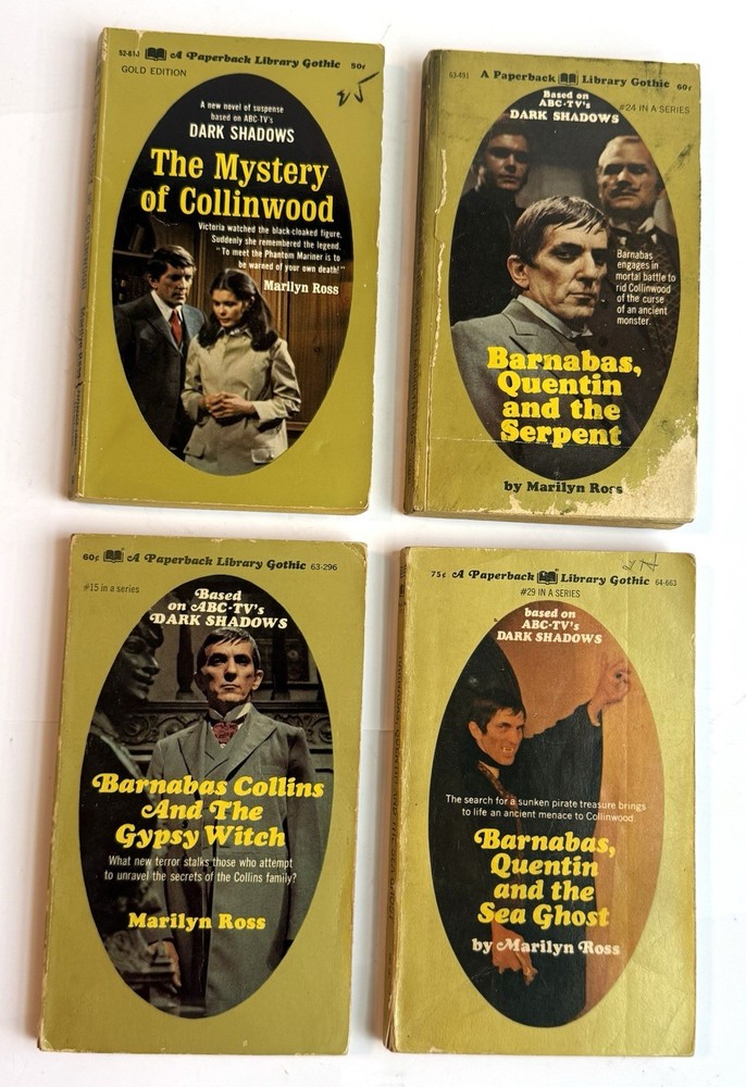 Dark Shadows Paperback Books By Marilyn Ross Gold Edition 4 Books