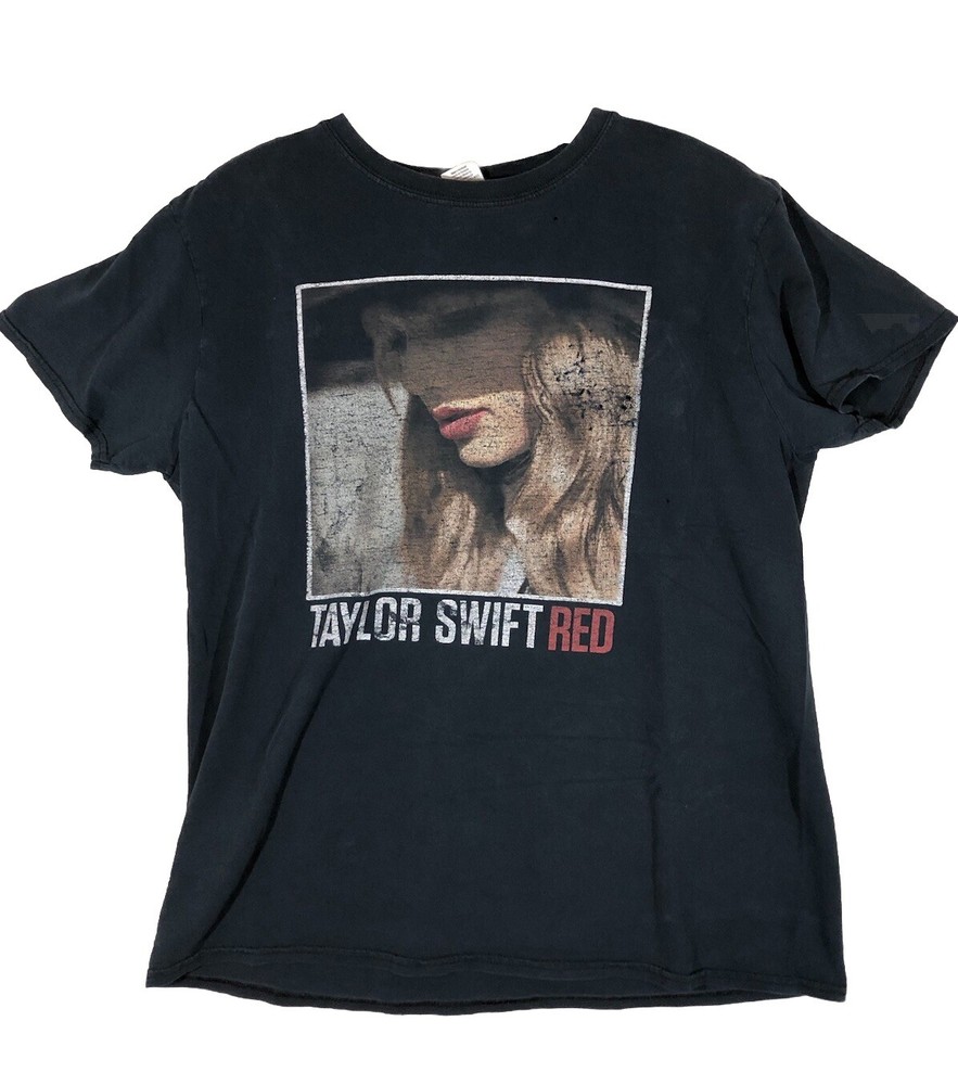 Taylor Swift The Red Tour Concert T Shirt 2013 Size Large Gilden Tee Black