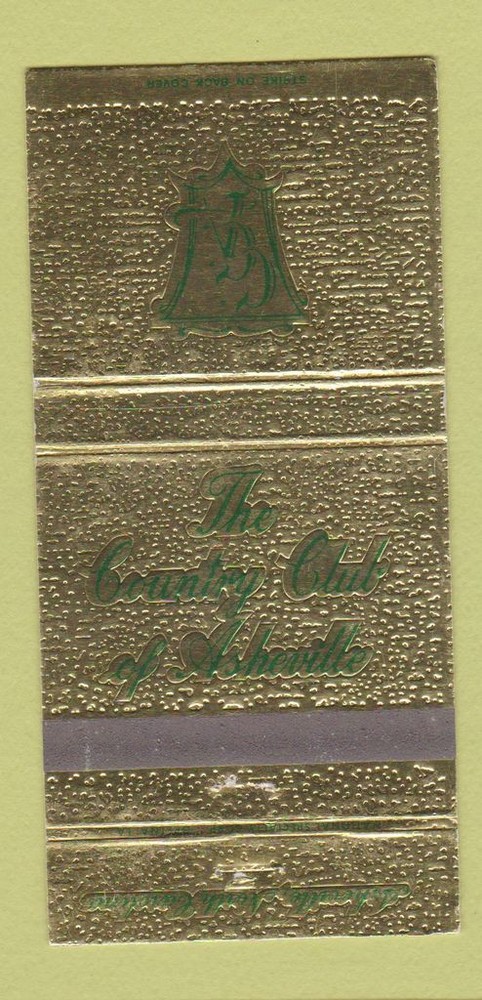 Matchbook Cover - Country Club of Asheville NC 30 Strike