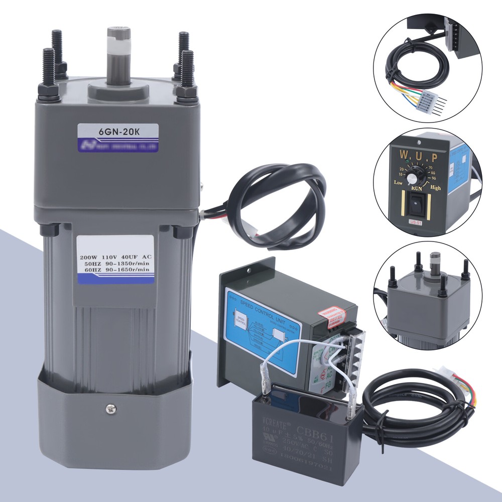 Gear Motor 110V Gear Motor Electric Motor Variable Speed Controller