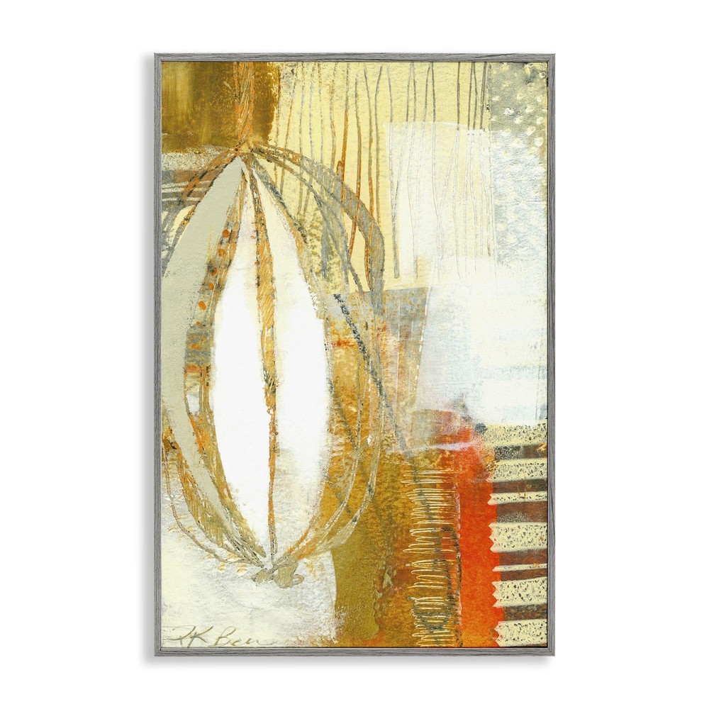 Rustic Oblong Shape Collage Framed Giclee Art Design by Pamela K. Beer