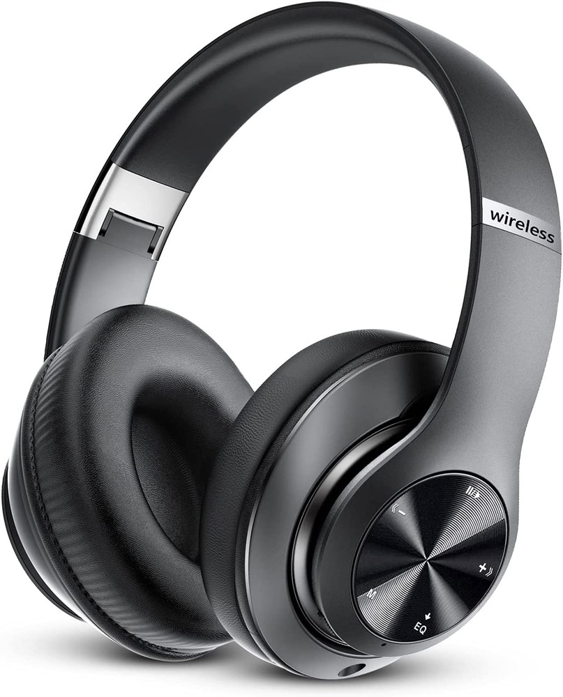 Wireless Over-Ear Bluetooth Headphones with 60H Playtime & Foldable Design