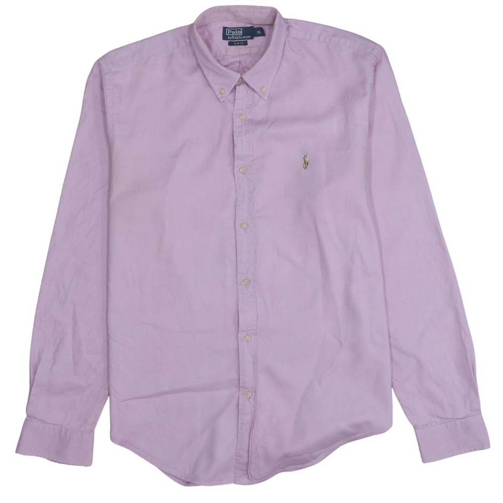 Polo Ralph Lauren Womens Shirt Pink Cotton Oxford Long Sleeve Button Down XL