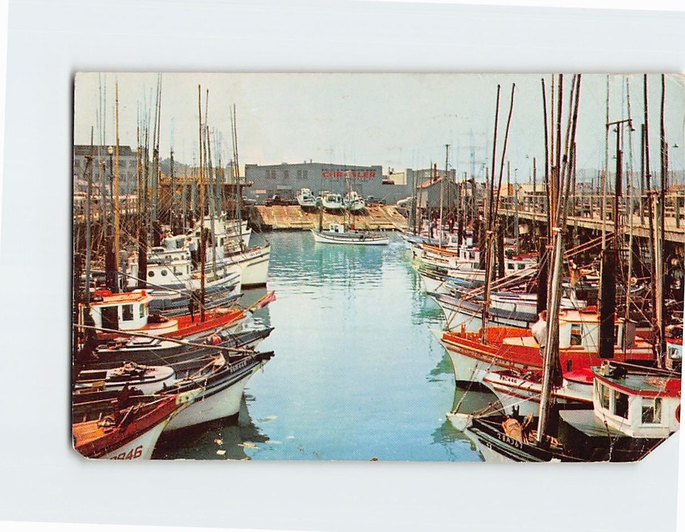 Postcard Fishing Boats At Fishermens Wharf San Francisco California USA