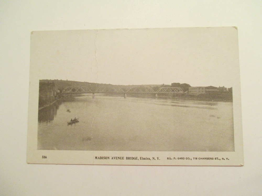 Elmira New York Postcard Madison Avenue Bridge NY