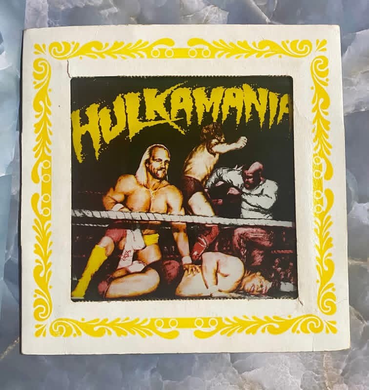 Vintage Hulk Hogan Hulkamania Mr T Andre The Giant Carnival Prize Glass Mirror
