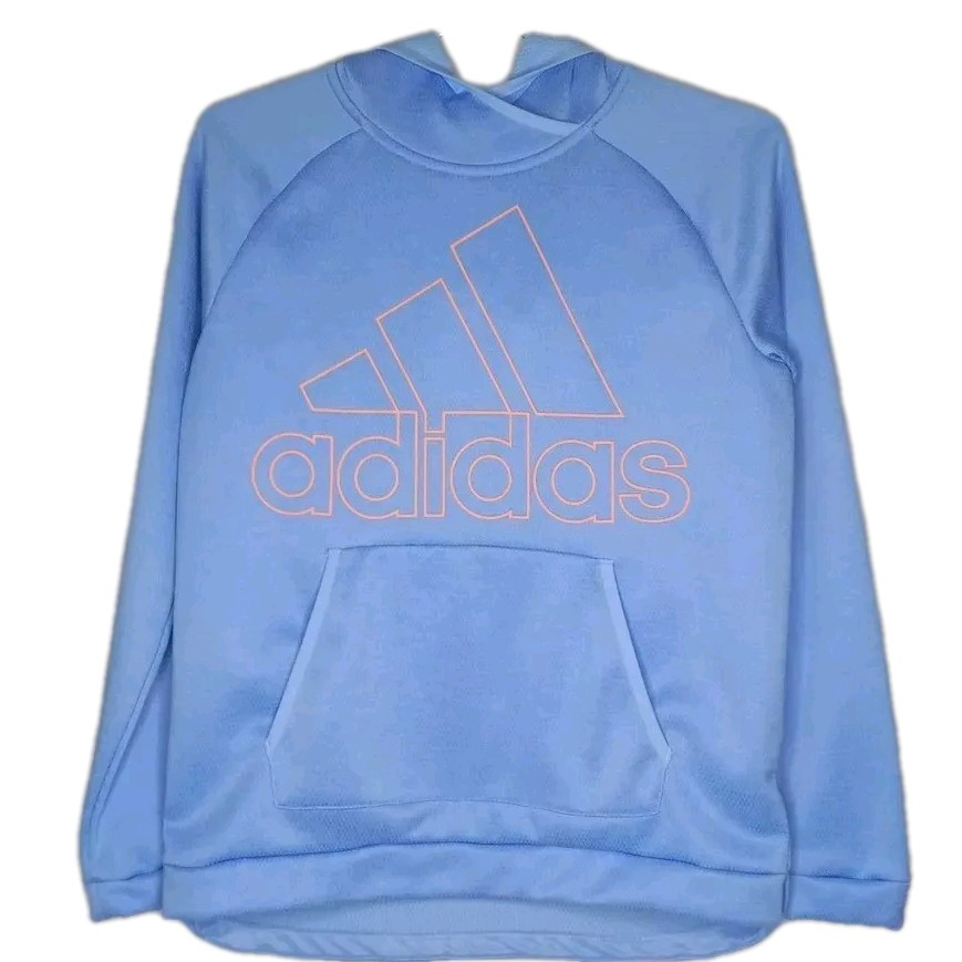 Adidas Climawarm Women's Pullover Polyester Hoodie Sweatshirt Blue Size Small