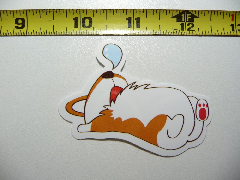Corgi Laying Down Decal Sticker Cute Funny Dog Pet Laptop Best Friend