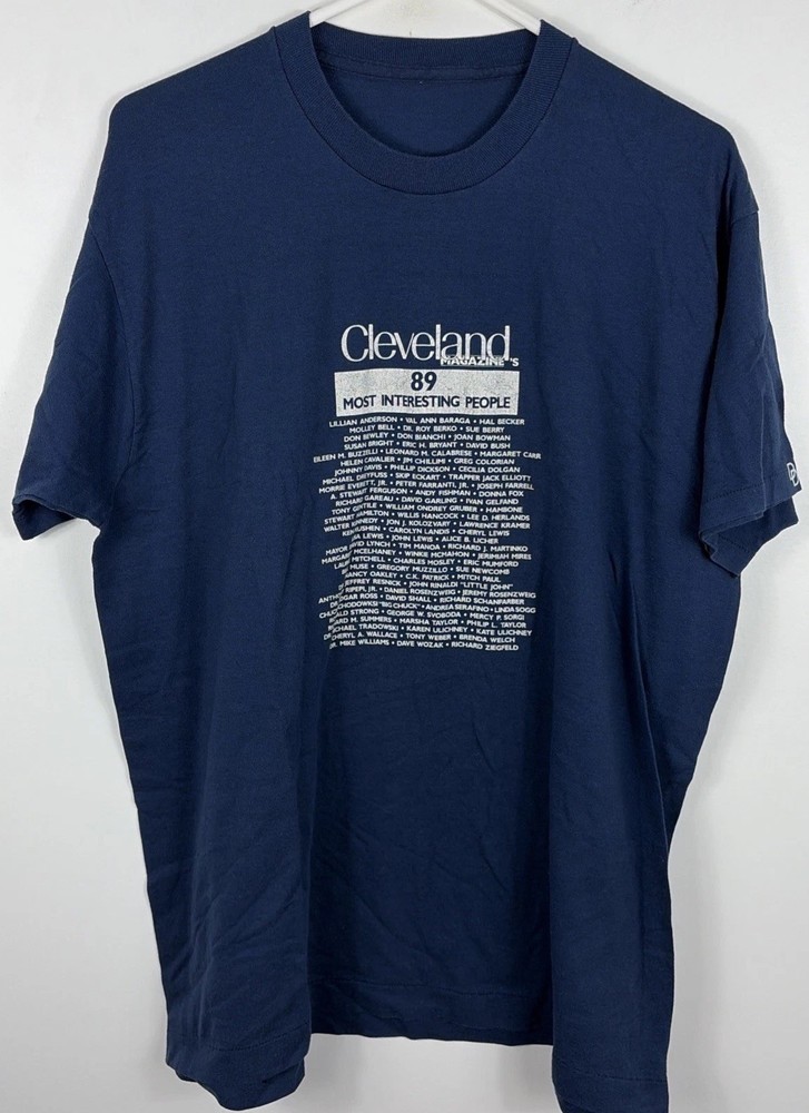 Vintage 80s Daffy Dan Tshirt Cleveland Magazines Most Interesting People 1989 L
