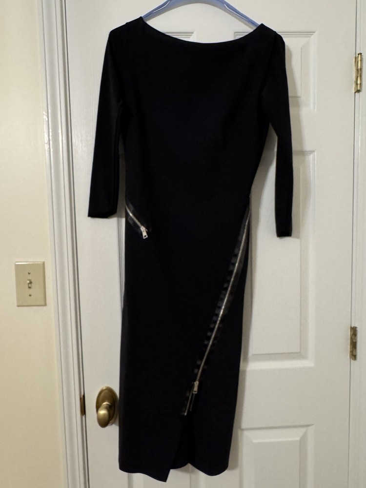 chiara boni la petite robe Black Dress With Zipper Accents 6