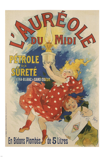 l'aureole du midi VINTAGE AD POSTER Jules Chéret FRANCE 1893 20x30 prized!