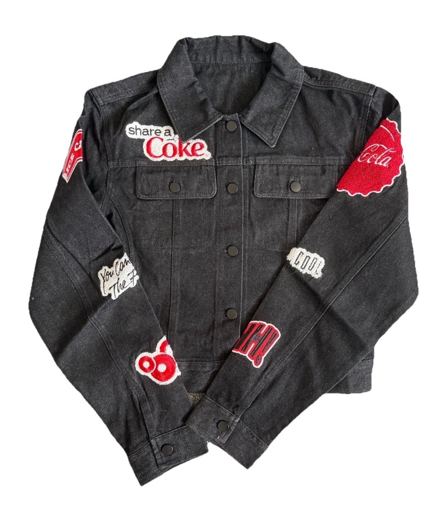 Coca-Cola Vintage Denim Jacket Unisex Size Small Good Condition Retro Style