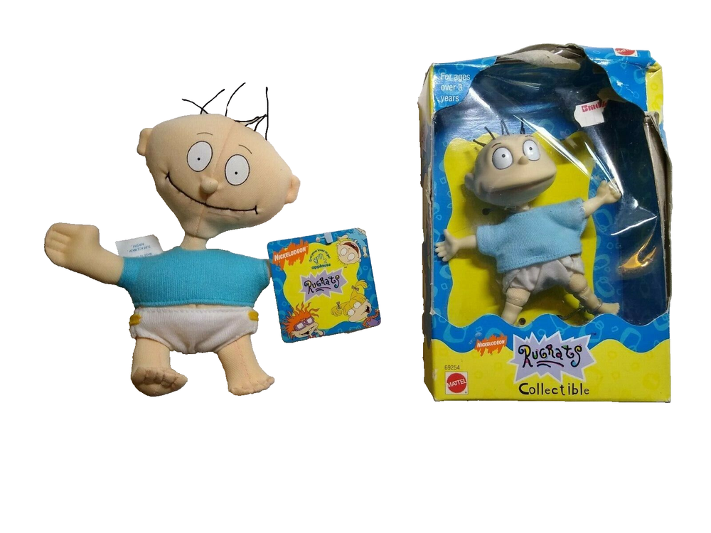 Rugrats Set of 2 Plush Doll Figures Mattel Nickelodeon Figures Boxed Tommy 1997