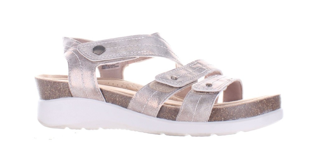 Clarks Womens Calenne Clara Gold Ankle Strap Heels Size 8 7831164