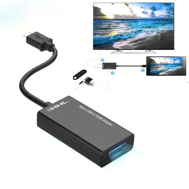 Micro USB to HDMI 1080P MHL Adapter for Phone Laptop HDTV