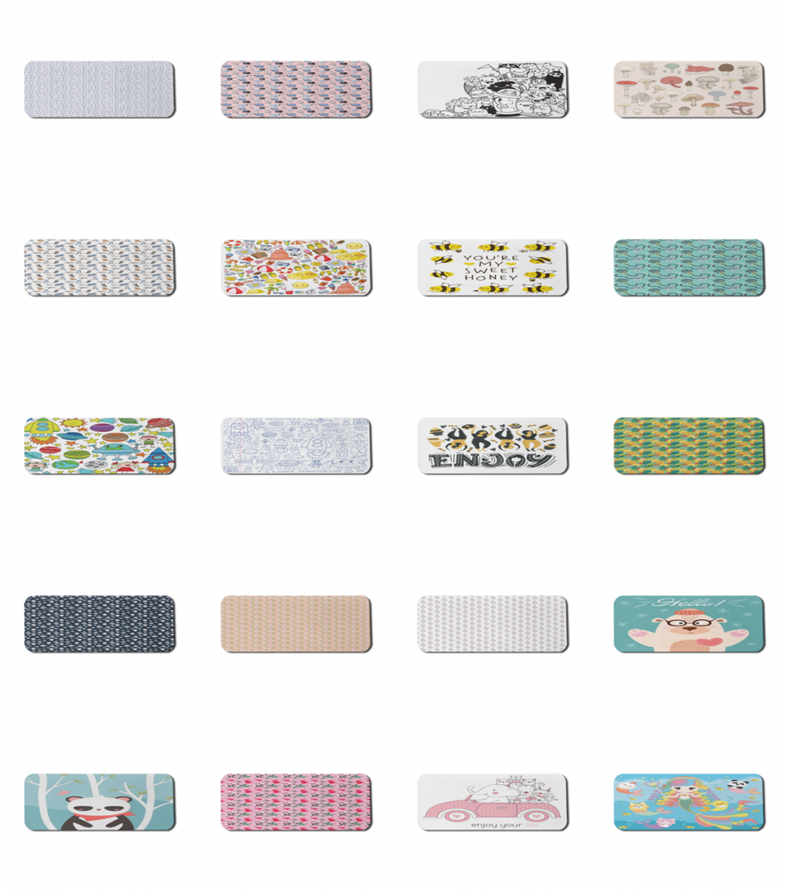Ambesonne Cartoon Design Rectangle Non-Slip Mousepad, 31