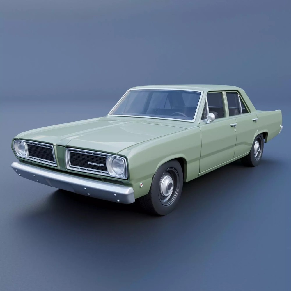3D Printed 1968 Plymouth Valiant 100 4 Door Model Kit 1/25 Scale