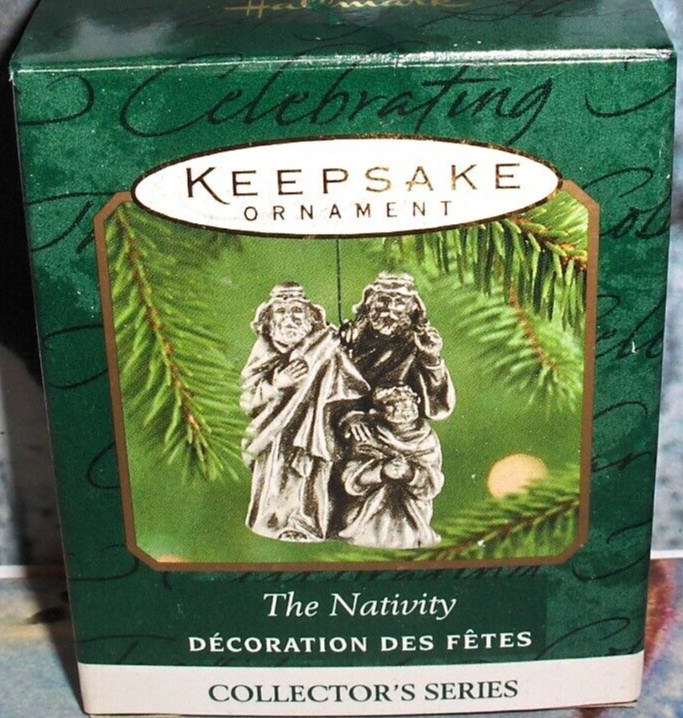 The Nativity`2000`Miniature-Shepherds Abide Together-Pewter,Hallmark Ornament