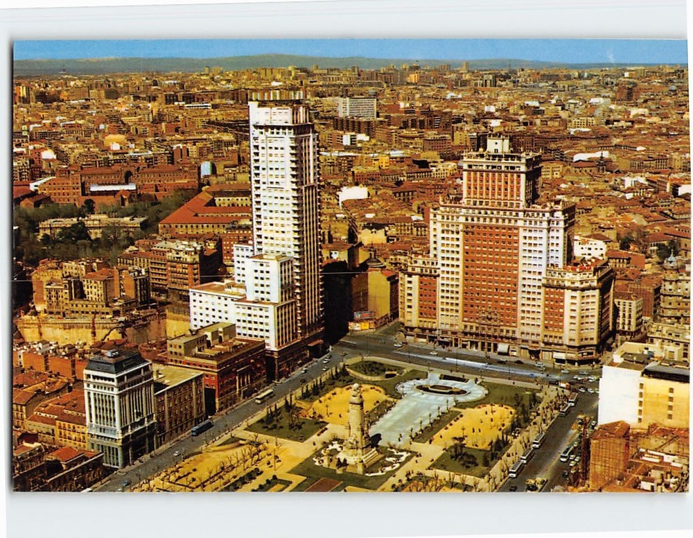 Postcard Plaza de España Madrid Spain