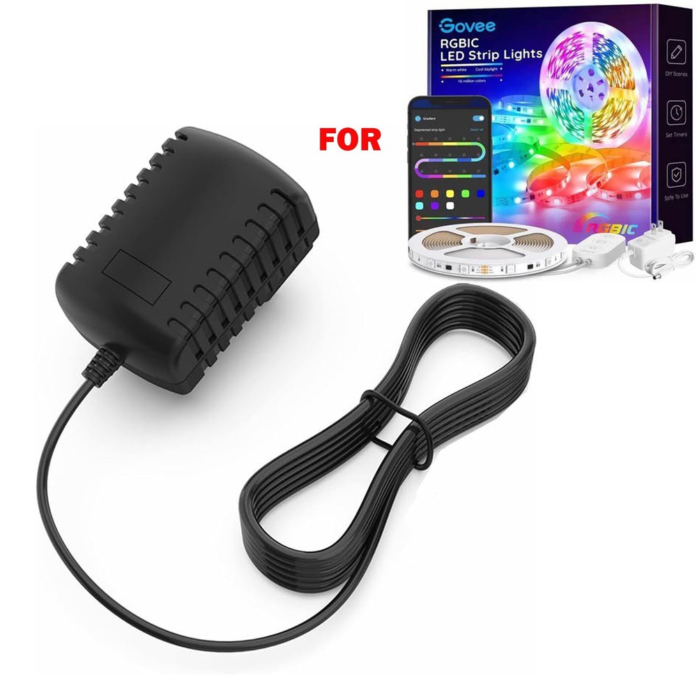 Govee H6130 H6125 H6056 RGBIC LED Light Strip AC Power Adapter-image
