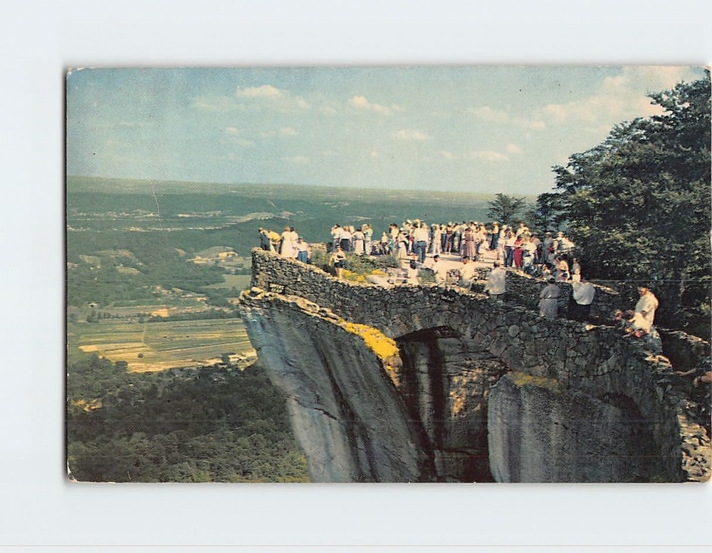 Postcard Lovers Leap Rock City Gardens atop Lookout Mountain Georgia USA
