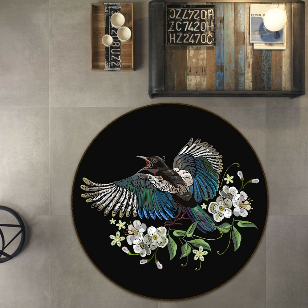3D Art Bird Flower NAO5762 Game Rug Mat Elegant Photo Carpet Mat Fay