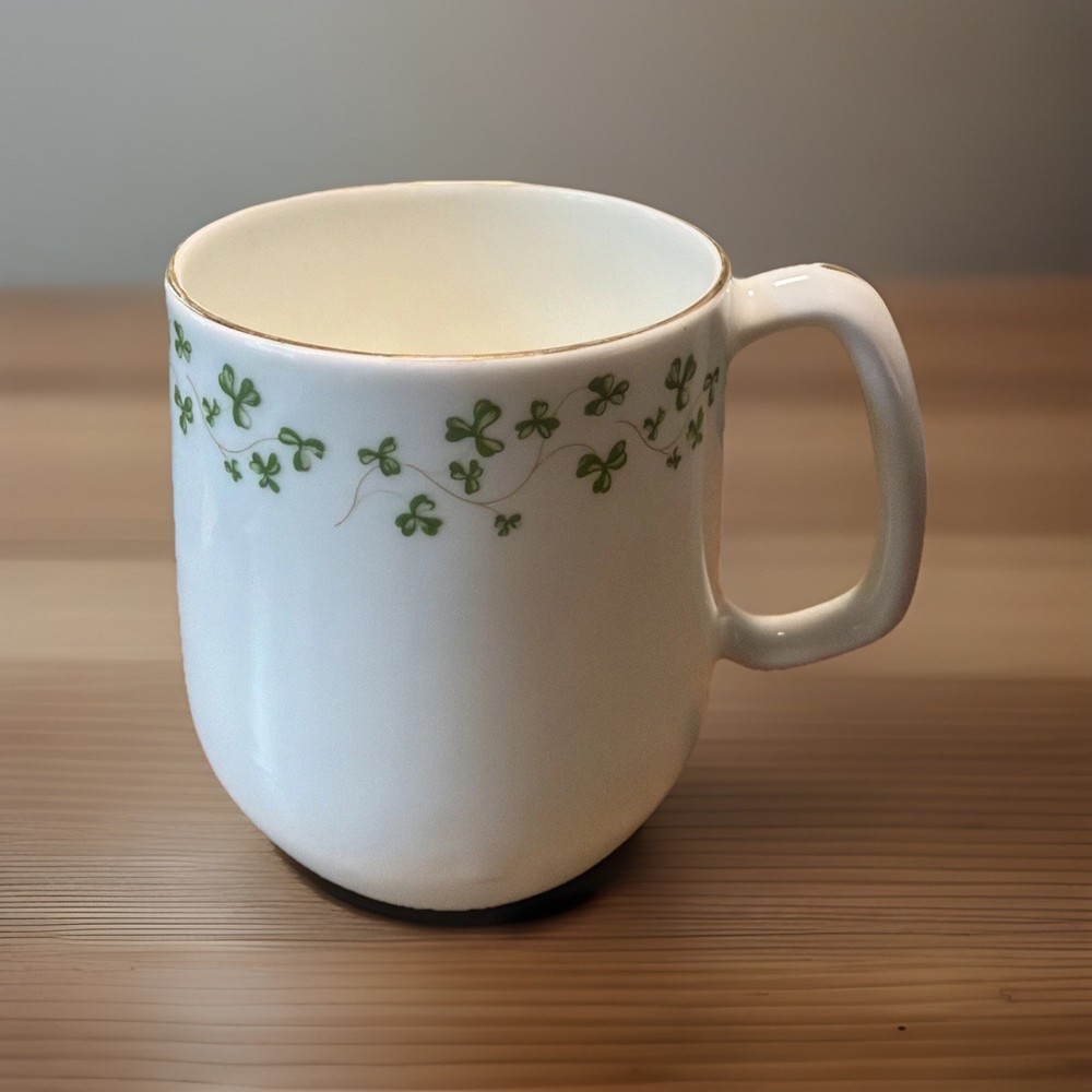 Vintage Royal Tara Galway Ireland Fine Bone China Trellis Shamrock Design Mug