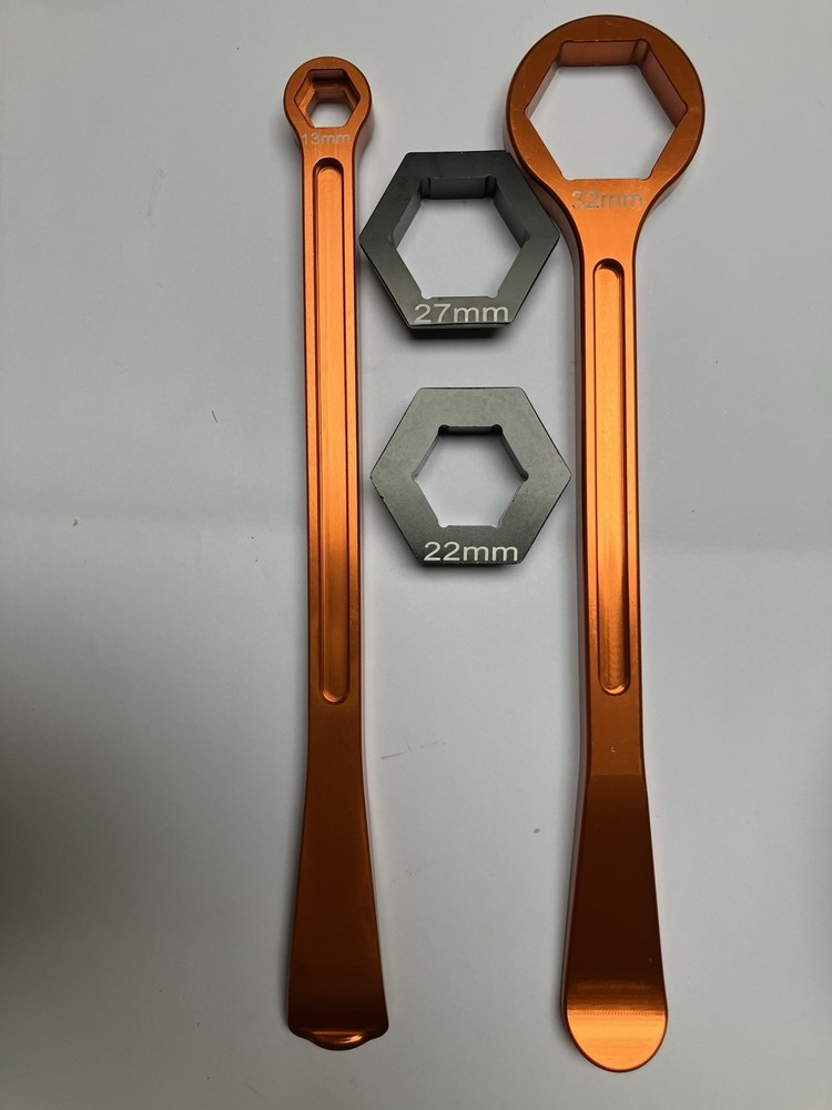 🇬🇧 TYRE LEVER & Spanner SET 10 13 22 27 32 MM Ktm MOTOCROSS SPANNER MX Enduro