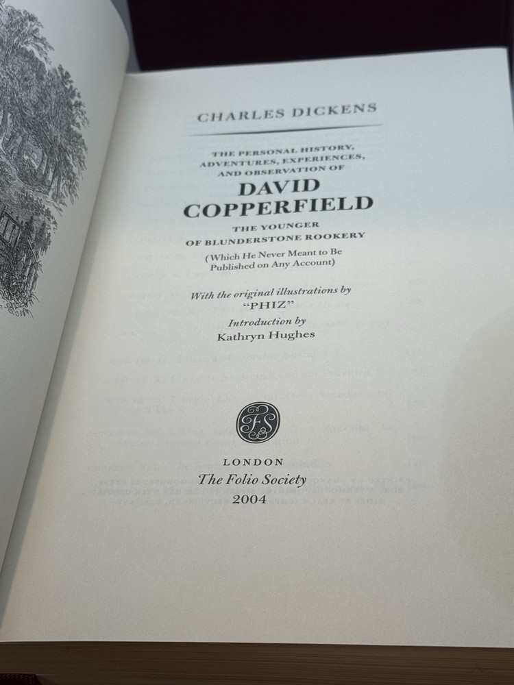 David Copperfield Charles Dickens London Folio Society Hardcover Slipcase 2004