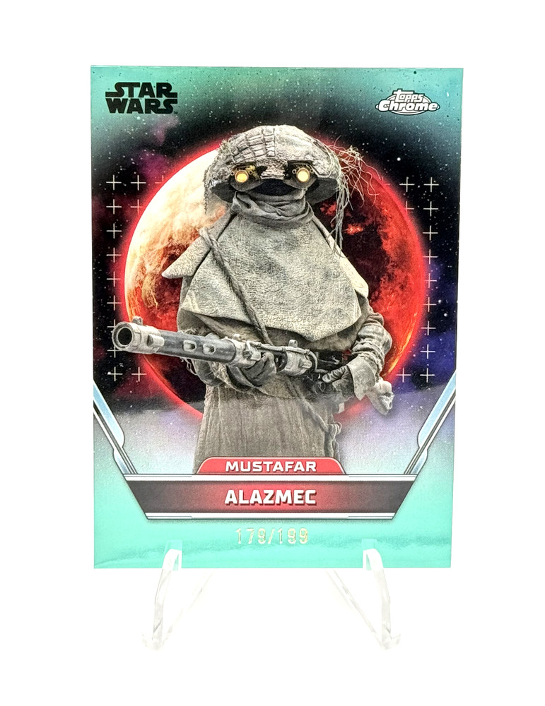 2024 Topps Chrome Star Wars Hyperspace - Alazmec - Mustafar Aqua /199
