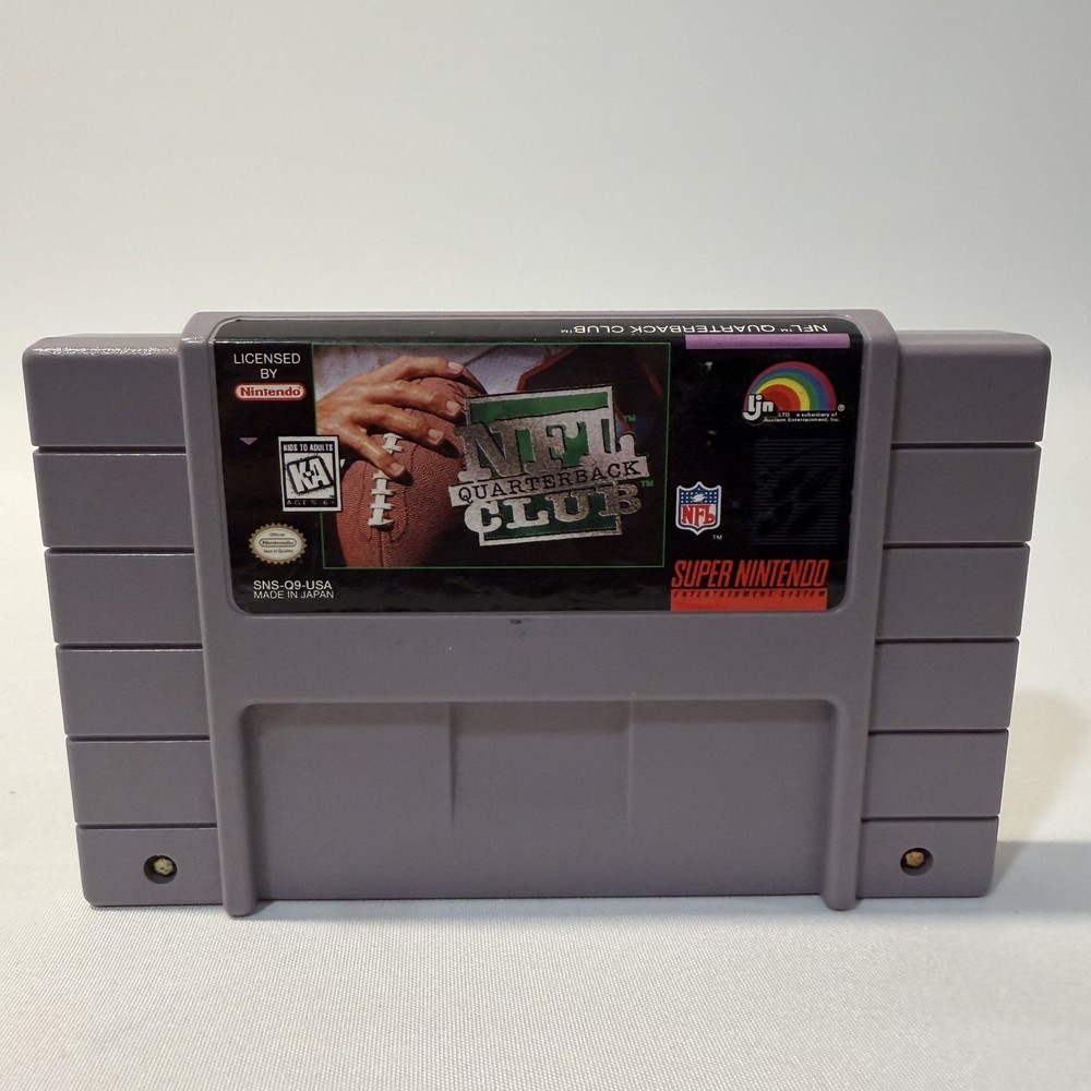 NFL Quarterback Club Super Nintendo SNES Acclaim Football Video Game Cartridge