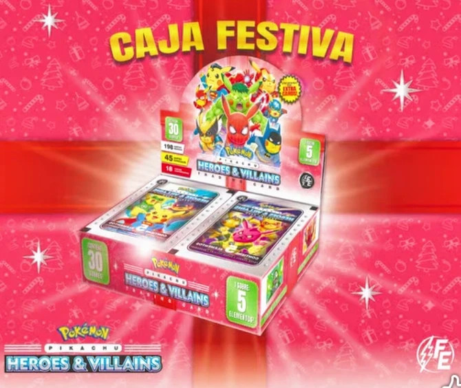 2026 BOX x5 POKEMON PIKACHU COSPLAY red FE 2 HEROES & VILLAINS 30 PACKS - 1703