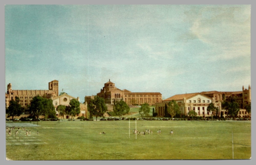 University of California at Los Angeles UCLA Sports Field Chrome c1960s Postcard