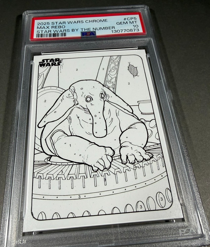 (PSA 10) 2025 Star Wars Chrome #CP5, “Max Rebo” By The Number