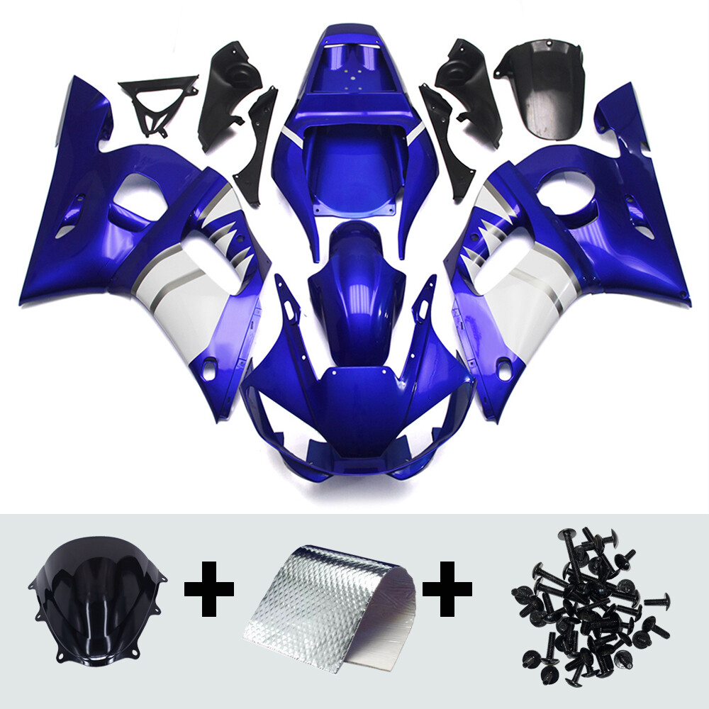 Fairings For Yamaha YZF600 R6 1998 1999 2000 2001 2002 White Blue ABS Bodywork