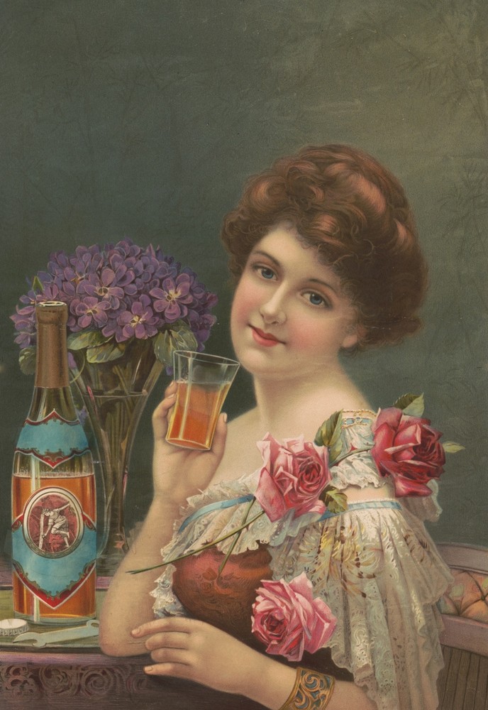 9631.Decoration Poster.Room Wall art.Home decor.Fashion victorian girl wth roses