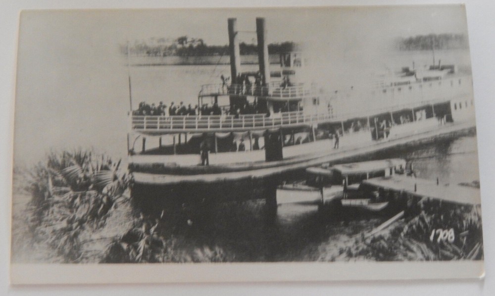 Steamship Steamer SWAN ferry real photo postcard RPPC