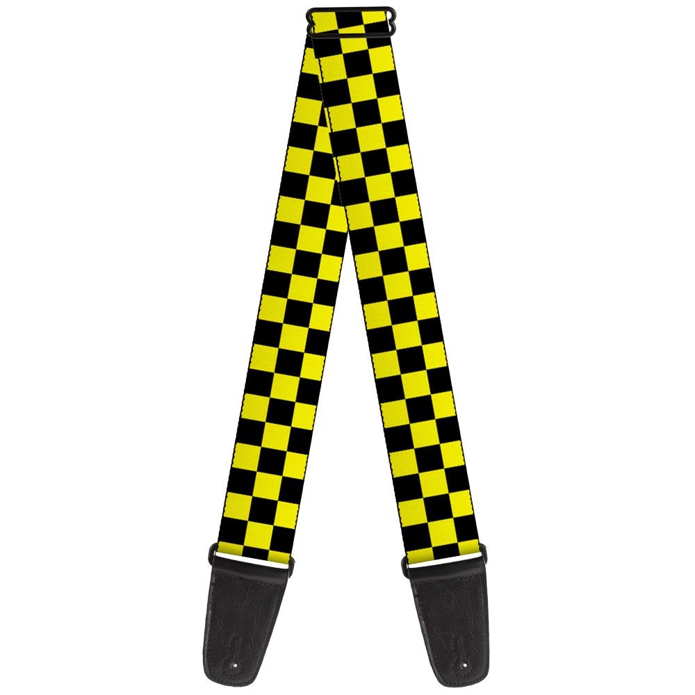 Guitar Strap - Checker Black/Neon Yellow ACC NEWAnother great item from Rarewaves USA | Free delivery!