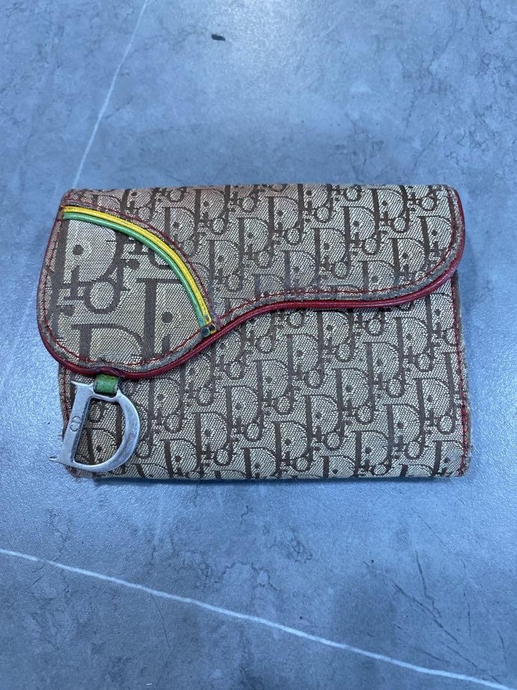 Dior Rasta Trotter Leather Bifold Wallet Preowned