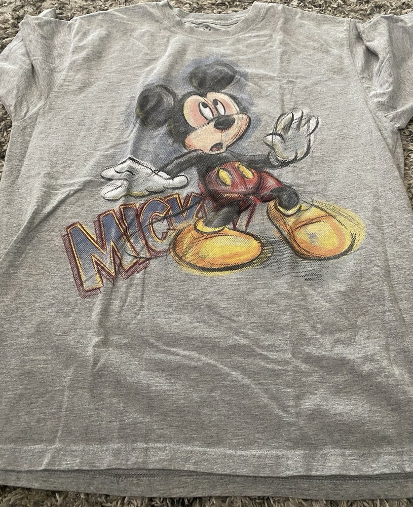 Disney Store Mickey Mouse Gray T-Shirt XL Adult Unisex