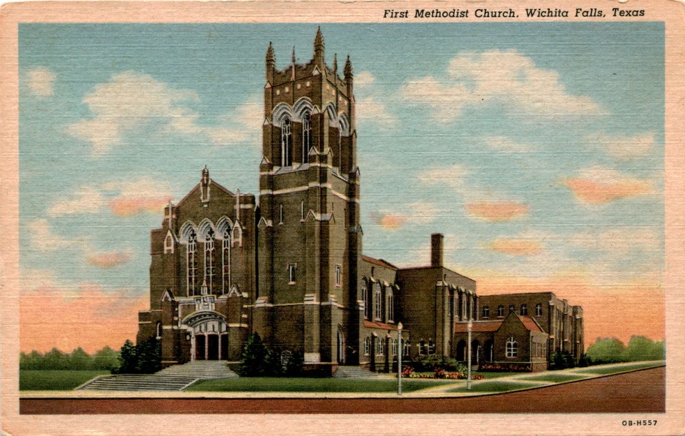 First Methodist Church, Wichita Falls, Texas, Cochran News Agency, Postcard
