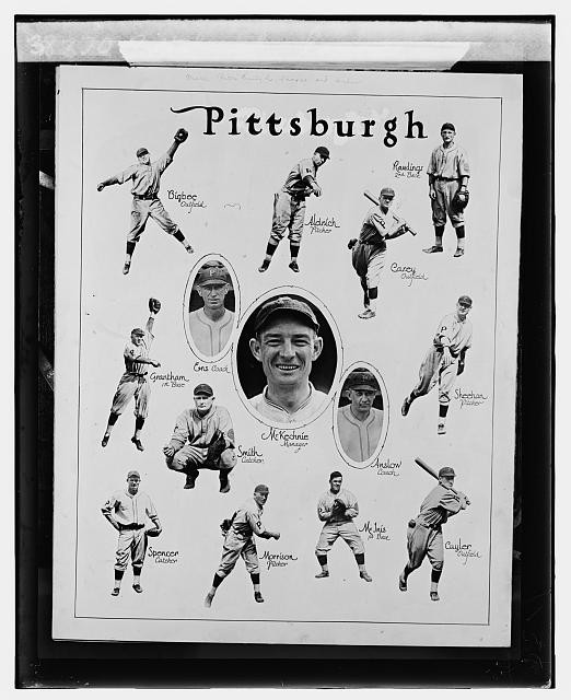 Photo:1925 Pittsburgh Baseball Team Players McKechnie Coach Poster