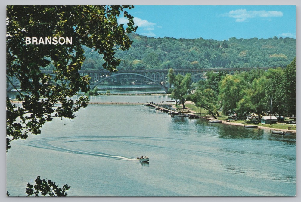 State View~Air View Lake Taneycomo @ Branson Missouri~Continental Postcard